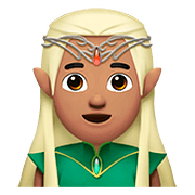 🧝🏽‍♂️ Emoji Elfo Homem: Pele Morena na Apple iOS 11.3.