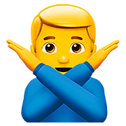 Émoji 🙅‍♂️ Homme Faisant Un Geste D’interdiction sur Apple iOS 11.3.