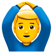 🙆‍♂️ Emoji Mann mit Händen auf dem Kopf Apple iOS 11.3.