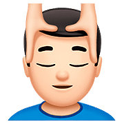 💆🏻‍♂️ Emoji Mann, der eine Kopfmassage bekommt: helle Hautfarbe Apple iOS 11.3.