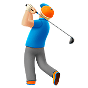 🏌🏼‍♂️ Emoji Hombre Jugando Al Golf: Tono De Piel Claro Medio en Apple iOS 11.3.