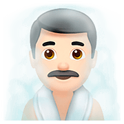 Emoji 🧖🏻‍♂️ Uomo In Sauna: Carnagione Chiara su Apple iOS 11.3.