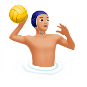 🤽🏼‍♂️ Emoji Hombre Jugando Al Waterpolo: Tono De Piel Claro Medio en Apple iOS 11.3.