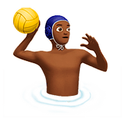 🤽🏾‍♂️ Emoji Hombre Jugando Al Waterpolo: Tono De Piel Oscuro Medio en Apple iOS 11.3.