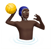 🤽🏿‍♂️ Emoji Hombre Jugando Al Waterpolo: Tono De Piel Oscuro en Apple iOS 11.3.