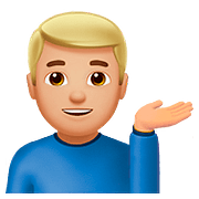 Emoji 💁🏼‍♂️ Uomo Con Suggerimento: Carnagione Abbastanza Chiara su Apple iOS 11.3.