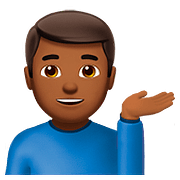 💁🏾‍♂️ Emoji Homem Com A Palma Virada Para Cima: Pele Morena Escura na Apple iOS 11.3.