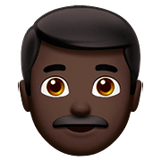 👨🏿 Emoji Mann: dunkle Hautfarbe Apple iOS 11.3.