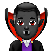 🧛🏿‍♂️ Emoji Homem Vampiro: Pele Escura na Apple iOS 11.3.