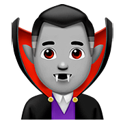 Emoji 🧛🏼‍♂️ Vampiro Uomo: Carnagione Abbastanza Chiara su Apple iOS 11.3.