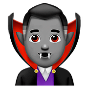 Émoji 🧛🏽‍♂️ Vampire Homme : Peau Légèrement Mate sur Apple iOS 11.3.