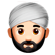 👳🏻‍♂️ Emoji Mann mit Turban: helle Hautfarbe Apple iOS 11.3.