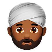 👳🏾‍♂️ Emoji Mann mit Turban: mitteldunkle Hautfarbe Apple iOS 11.3.