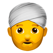Emoji 👳 Persona Con Turbante su Apple iOS 11.3.