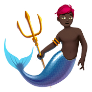 Emoji 🧜🏿 Sirena: Carnagione Scura su Apple iOS 11.3.