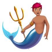 Emoji 🧜🏽 Sirena: Carnagione Olivastra su Apple iOS 11.3.