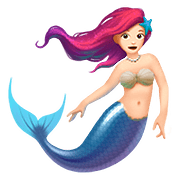 🧜🏻‍♀️ Emoji Sirena: Tono De Piel Claro en Apple iOS 11.3.