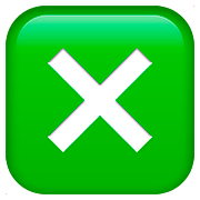 Émoji ❎ Bouton Croix sur Apple iOS 11.3.