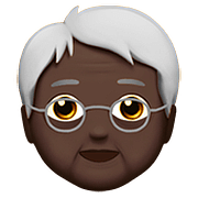 Émoji 🧓🏿 Personne âgée : Peau Foncée sur Apple iOS 11.3.