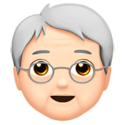 Emoji 🧓🏻 Adulto Anziano: Carnagione Chiara su Apple iOS 11.3.