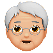 Émoji 🧓🏼 Personne âgée : Peau Moyennement Claire sur Apple iOS 11.3.