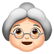 Émoji 👵🏻 Femme âgée : Peau Claire sur Apple iOS 11.3.