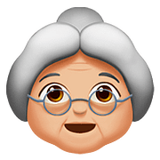 Émoji 👵🏼 Femme âgée : Peau Moyennement Claire sur Apple iOS 11.3.