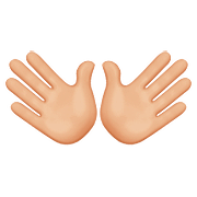 Emoji 👐🏼 Mani Aperte: Carnagione Abbastanza Chiara su Apple iOS 11.3.