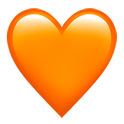 🧡 Emoji Coração Laranja na Apple iOS 11.3.