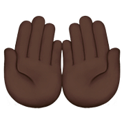 Émoji 🤲🏿 Paume Contre Paume Doigts Vers Le Haut : Peau Foncée sur Apple iOS 11.3.