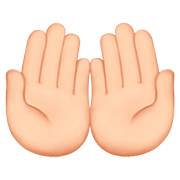 🤲🏻 Emoji Palmas Unidas Para Cima: Pele Clara na Apple iOS 11.3.