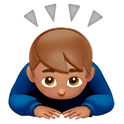 🙇🏽 Emoji sich verbeugende Person: mittlere Hautfarbe Apple iOS 11.3.