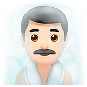 🧖🏻 Emoji Pessoa Na Sauna: Pele Clara na Apple iOS 11.3.
