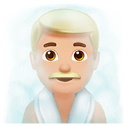 🧖🏼 Emoji Person in Dampfsauna: mittelhelle Hautfarbe Apple iOS 11.3.