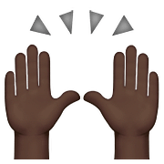 Emoji 🙌🏿 Mani Alzate: Carnagione Scura su Apple iOS 11.3.