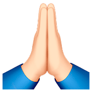 🙏🏻 Emoji Manos En Oración: Tono De Piel Claro en Apple iOS 11.3.