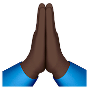 🙏🏿 Emoji Manos En Oración: Tono De Piel Oscuro en Apple iOS 11.3.