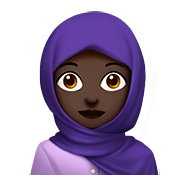 🧕🏿 Emoji Mulher Com Véu: Pele Escura na Apple iOS 11.3.