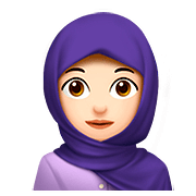🧕🏻 Emoji Mujer Con Hiyab: Tono De Piel Claro en Apple iOS 11.3.
