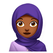🧕🏾 Emoji Mulher Com Véu: Pele Morena Escura na Apple iOS 11.3.