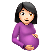 🤰🏻 Emoji Mujer Embarazada: Tono De Piel Claro en Apple iOS 11.3.