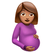 Emoji 🤰🏽 Donna Incinta: Carnagione Olivastra su Apple iOS 11.3.