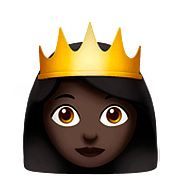 👸🏿 Emoji Princesa: Tono De Piel Oscuro en Apple iOS 11.3.