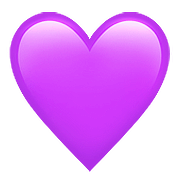 Emoji 💜 Cuore Viola su Apple iOS 11.3.
