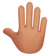 Emoji 🤚🏽 Dorso Mano Alzata: Carnagione Olivastra su Apple iOS 11.3.