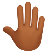 Emoji 🤚🏾 Dorso Mano Alzata: Carnagione Abbastanza Scura su Apple iOS 11.3.