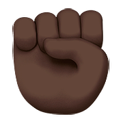 ✊🏿 Emoji erhobene Faust: dunkle Hautfarbe Apple iOS 11.3.