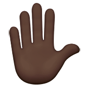 ✋🏿 Emoji erhobene Hand: dunkle Hautfarbe Apple iOS 11.3.