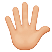 🖐🏼 Emoji Hand mit gespreizten Fingern: mittelhelle Hautfarbe Apple iOS 11.3.