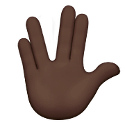🖖🏿 Emoji Saudação Vulcana: Pele Escura na Apple iOS 11.3.
